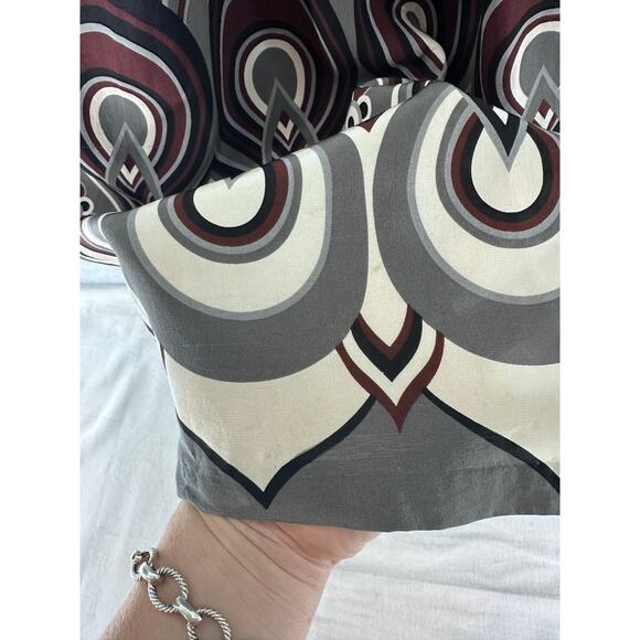 Tibi Women's sz 6 Tribal Print 100% Silk Shift Dress Tunic Mini Cap Sleeve Fall - Picture 4 of 10